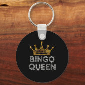 Bingo Queen Bingo Player Game Party Funny Women Gi Sleutelhanger (Voorkant)