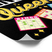 Bingo Queen Funny Lucky Gambling Poster (Hoek)