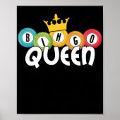 Bingo Queen Funny Lucky Gambling Poster (Voorkant)