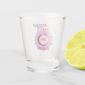 Bingo Queen Funny Personalized Birthday Shot Glass Shot Glas (Achterkant)