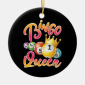Bingo Queen Player Vrouwen Keramisch Ornament (Voorkant)