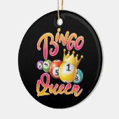 Bingo Queen Player Vrouwen Keramisch Ornament (Links)
