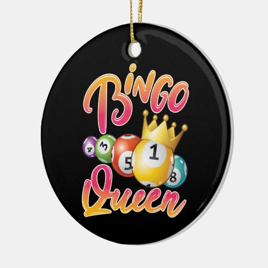 Bingo Queen Player Vrouwen Keramisch Ornament (Links)