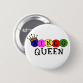 BINGO QUEEN RONDE BUTTON 5,7 CM (Voorkant /achterkant)