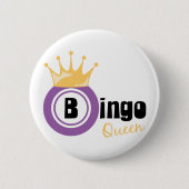 Bingo Queen Ronde Button 5,7 Cm (Voorkant)