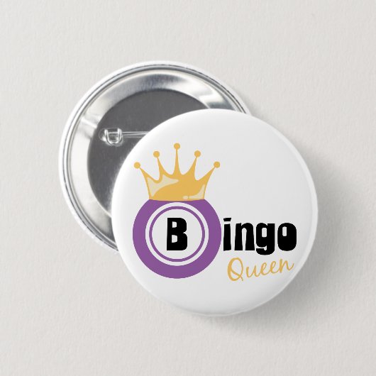 Bingo Queen Ronde Button 5,7 Cm (Voorkant /achterkant)