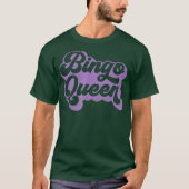 Bingo Queen voor Callers of Spelers in Paars T-shirt (Voorkant)
