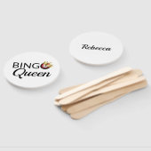 Bingo Queen White Hand Fan Handwaaier (Niet-gemonteerd)