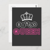 Bingo Queen Witty Gambling Humor Briefkaart (Voorkant / Achterkant)