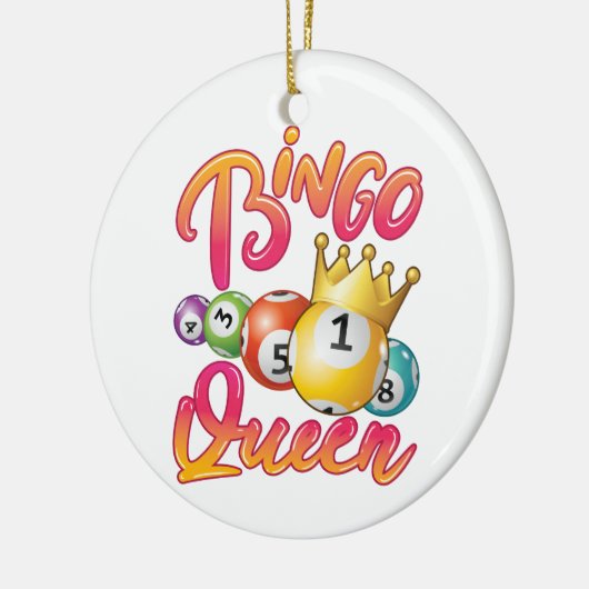 Bingo Queen Women Player Game Keramisch Ornament (Links)