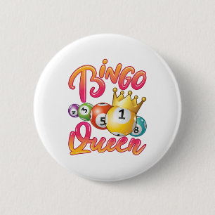 Bingo Queen Women Player Game Ronde Button 5,7 Cm