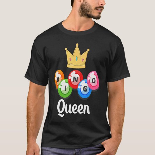 Bingo Queen Womens Bingo Player Caller T-shirt (Voorkant)