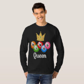 Bingo Queen Womens Bingo Player Caller T-shirt (Voorkant volledig)