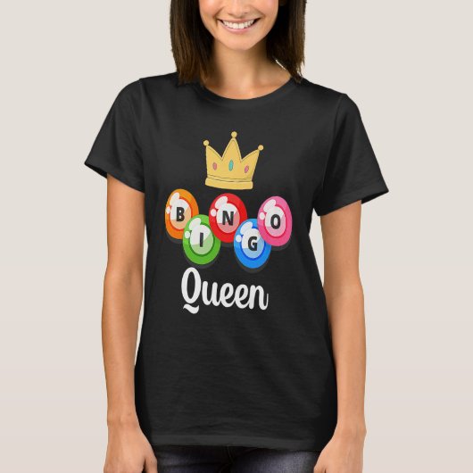 Bingo Queen Womens  Bingo Player  Caller T-shirt (Voorkant)
