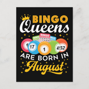 Bingo Queens worden geboren in augustus Verjaardag Briefkaart