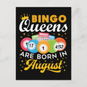 Bingo Queens worden geboren in augustus Verjaardag Briefkaart (Voorkant)