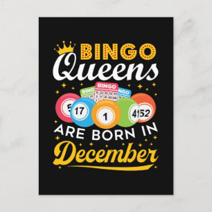 Bingo Queens worden geboren in december Verjaardag Briefkaart