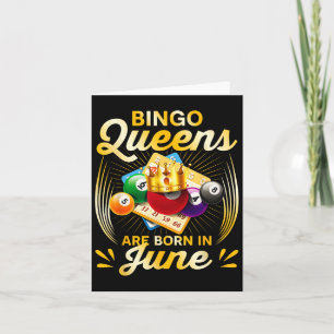 Bingo Queens worden geboren in juni Vintage Christ Kaart