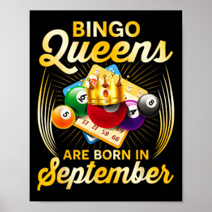 Bingo Queens worden geboren in september kerstmis Poster