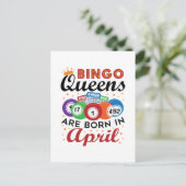 Bingo Queens wordt geboren in april Briefkaart (Staand voorkant)