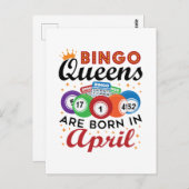 Bingo Queens wordt geboren in april Briefkaart (Voorkant / Achterkant)