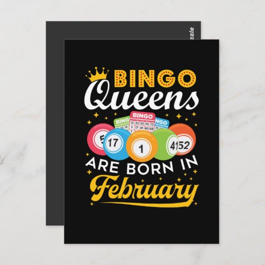 Bingo Queens wordt geboren in februari 2010 Briefkaart (Voorkant / Achterkant)