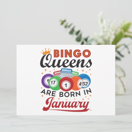 Bingo Queens wordt geboren in januari 2010 Kaart (Staand voorkant)