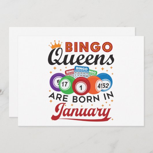 Bingo Queens wordt geboren in januari 2010 Kaart (Voorkant / Achterkant)