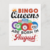 Bingo Queens wordt in augustus geboren Briefkaart (Voorkant)