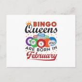 Bingo Queens wordt in februari geboren Briefkaart (Voorkant)