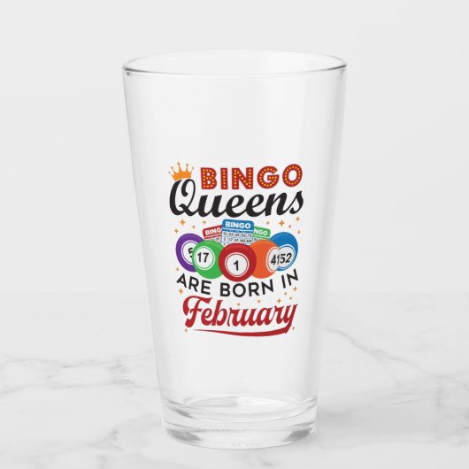 Bingo Queens wordt in februari geboren Glas (Voorkant)