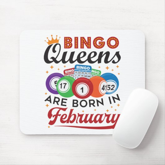 Bingo Queens wordt in februari geboren Muismat (Met muis)