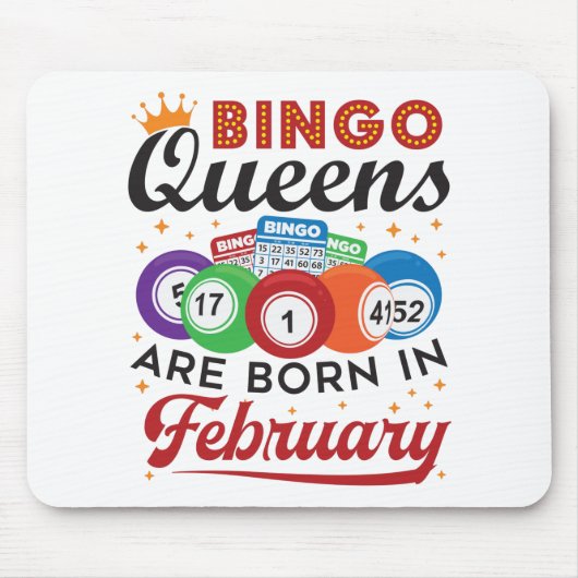 Bingo Queens wordt in februari geboren Muismat (Voorkant)