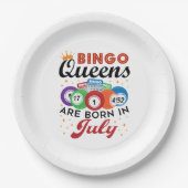 Bingo Queens wordt in juli geboren Papieren Bordje (Voorkant)