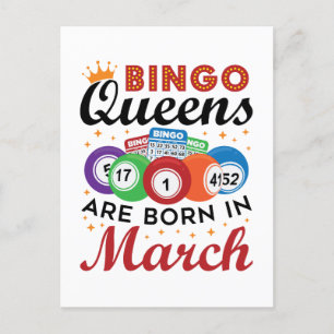 Bingo Queens wordt in maart geboren Briefkaart