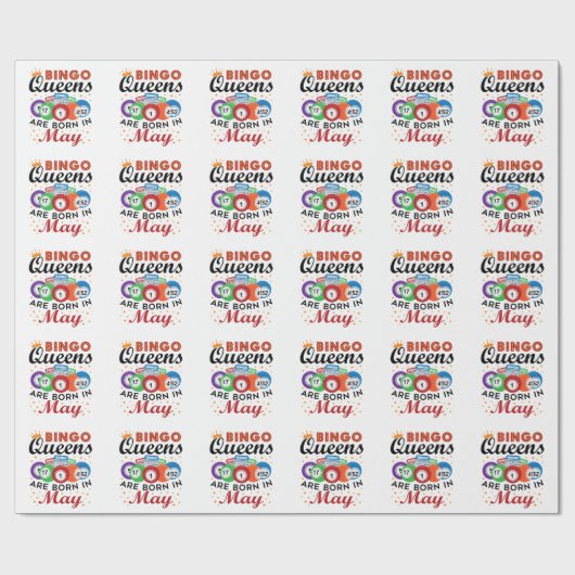 Bingo Queens wordt in mei geboren Cadeaupapier (Vlak)