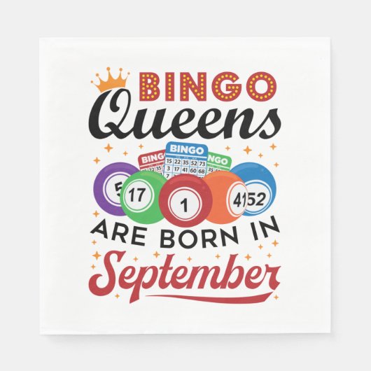 Bingo Queens wordt in september geboren Servet (Voorkant)