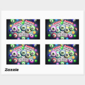 Bingo     rechthoekige sticker (Vel)