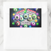 Bingo     rechthoekige sticker (Tas)