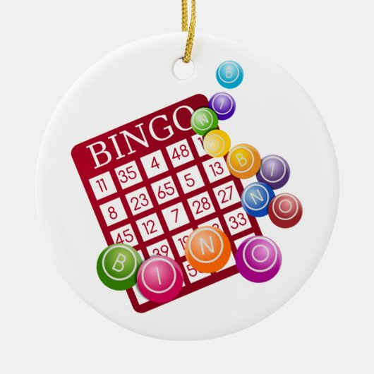 bingo rocks keramisch ornament (Voorkant)
