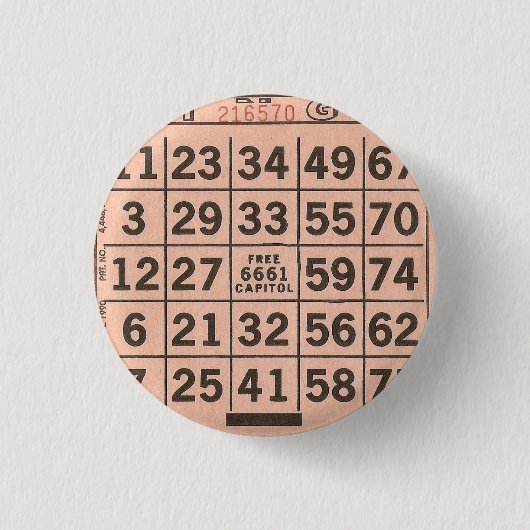 BINGO RONDE BUTTON 3,2 CM (Voorkant)