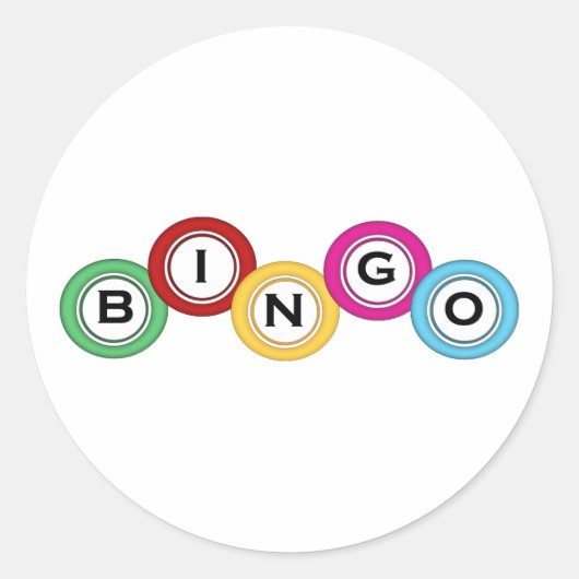 Bingo Ronde Sticker (Voorkant)