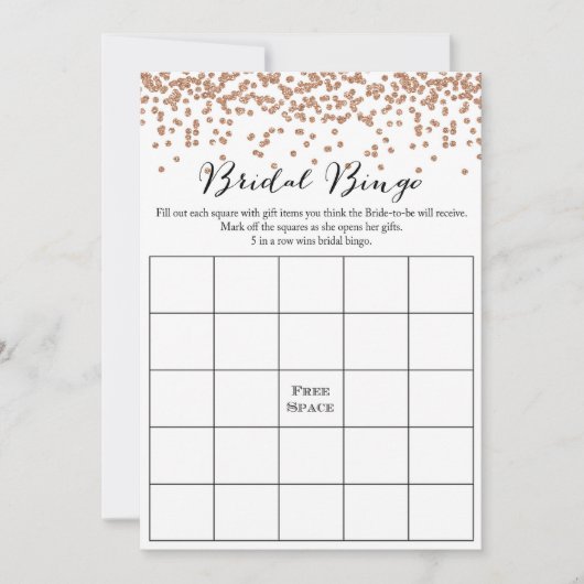 Bingo Roos Gold Vrijgezellenfeest Game 5x7 Kaart (Voorkant)