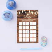 Bingo Rustic Country Western Vrijgezellenfeest Gam Flyer (Enkel)