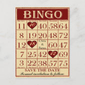 Bingo Save the Date Briefkaart (Voorkant)