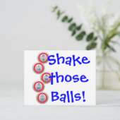 Bingo! Schud die Balls! Briefkaart (Staand voorkant)
