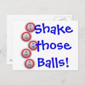 Bingo! Schud die Balls! Briefkaart (Voorkant / Achterkant)