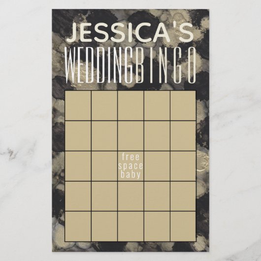 BINGO Shades of Golds and Blacks Flyer (Voorkant)