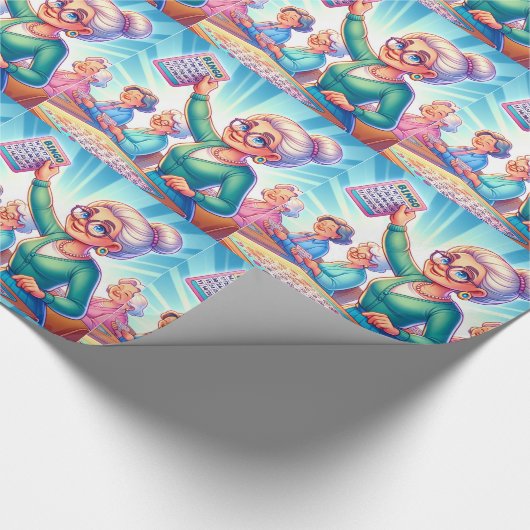 Bingo spel alle gelegenheid cadeaupapier (Hoek)