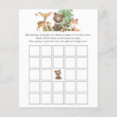 Bingo Spel Dieren Baby Shower Flyer (Voorkant)